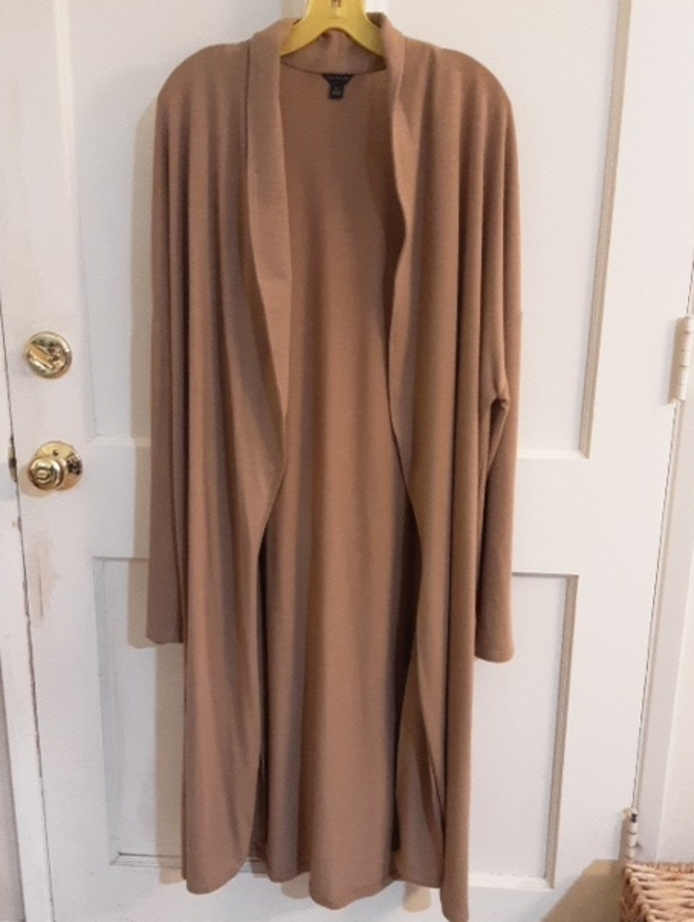 Ann Taylor Camel Open Cardigan